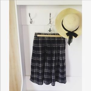 Anthropologie Plaid A-Line Skirt